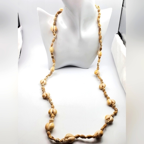 Peruvian shell authentic seashell necklace‎ volcanic vacation jewelry N2410 - Picture 1 of 4